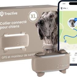 Collier Connect&eacute; GPS Chien XL Suivi GPS en Direct Sant&eacute; Moniteur de Signes Vitaux Alertes Anti-Fugue