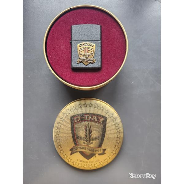 Coffret Zippo D-Day Normandy 50e anniversaire (1944-1994) - �dition limit�e + coffret
