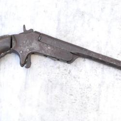 Pistolet monocoup de salon Calibre 5 mm percussion annulaire XIXe si&egrave;cle &Agrave; restaurer AMF26PIS001