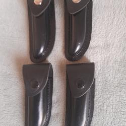 4 ETUI CUIR POUR COUTEAU PLIABLE