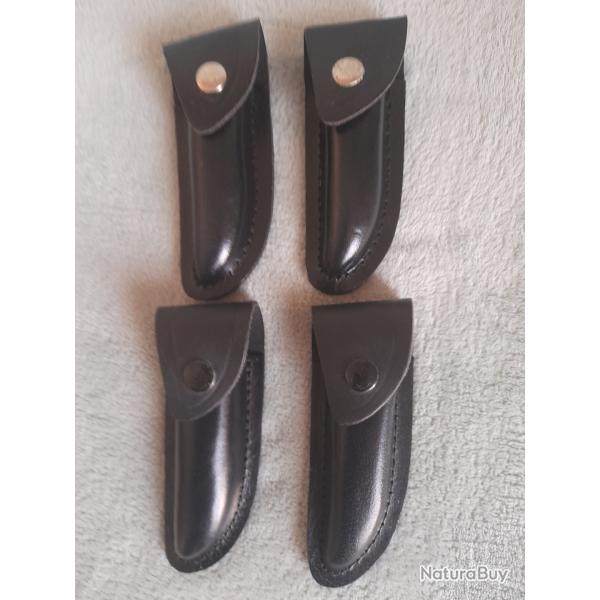 4 ETUI CUIR POUR COUTEAU PLIABLE