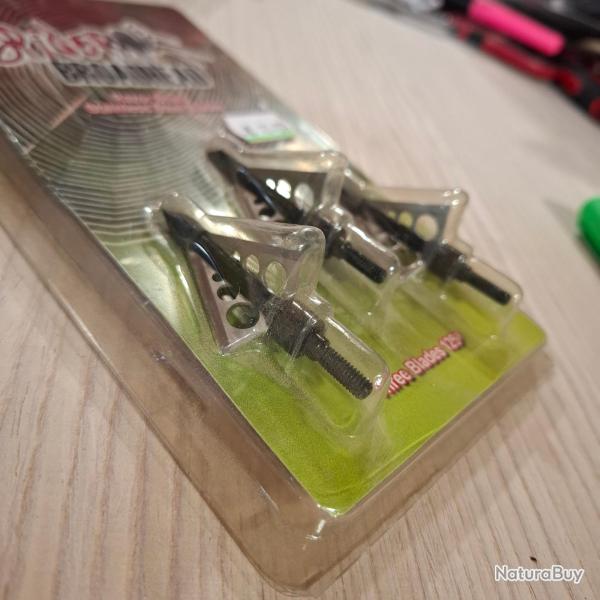 Lot de 3 lames de chasse - spider broahead