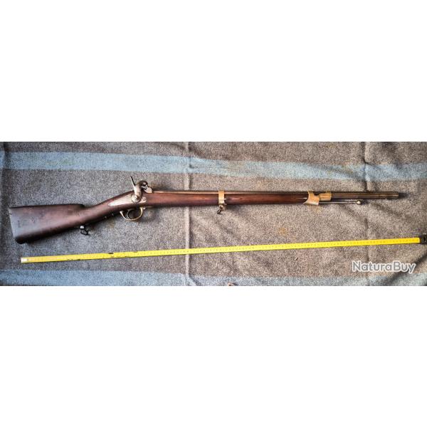 Mousqueton gendarmerie 1842 fabrication imp�riale Tulle 1854. Bois avec pastille. Garnitures laiton