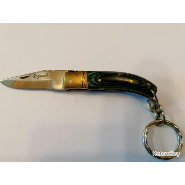Couteau LAGUIOLE manche bois en porte cl�s (vert)