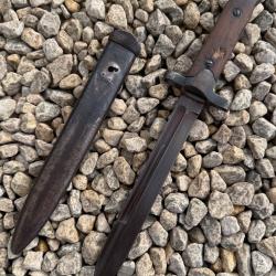 Ba&iuml;onnette Carcano M38 3eme Type Pliante Rendu Fixe Italie WW2
