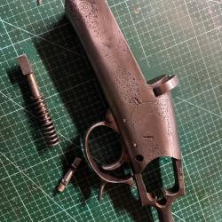Bascule grav&eacute;e pour fusil monocoup (Type Simplex) - Calibre 10?