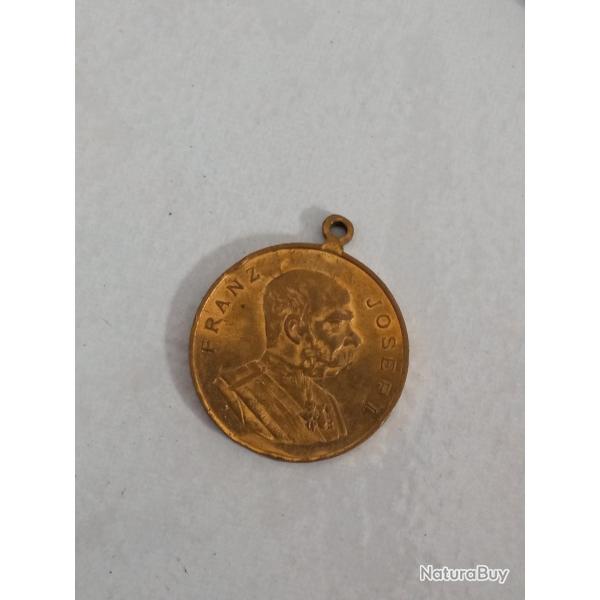Militaria Autriche WW1 M�daille Souvenir Empereur 1909