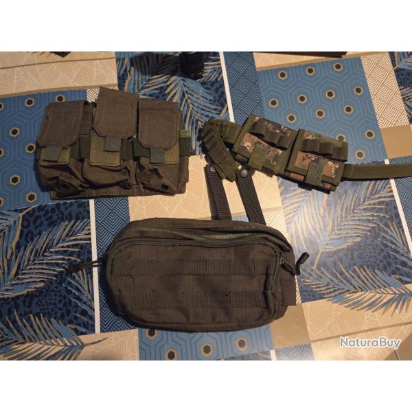 vente poche molle airsoft type m4 ; fourre tout ; cartouchi�re