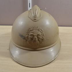 Coque de Casque Adrian Belge WW1 Belgique Soldat Helmet T&ecirc;te lion WW 1914/1918 Soldat