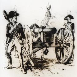 Carte postale illustr&eacute;e avec illustration d'artillerie -N&deg;8942