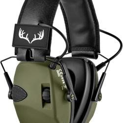 Casque Antibruit &Eacute;lectronique de Tir et Chasse Amplification Active du Son & R&eacute;duction D&eacute;tonations