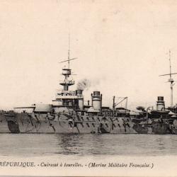 Carte postale ancienne - Cuirass&eacute; R&eacute;publique - Marine Militaire Fran&ccedil;aise -N&deg;8948