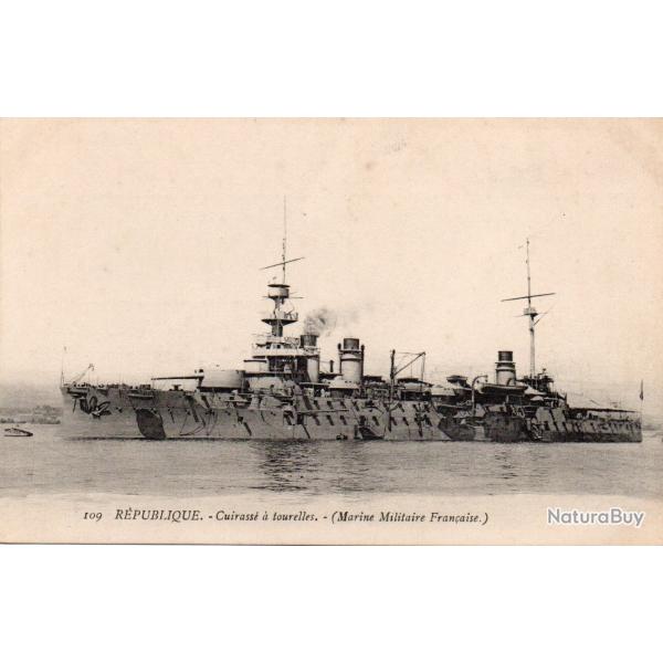 Carte postale ancienne - Cuirass� R�publique - Marine Militaire Fran�aise -N�8948