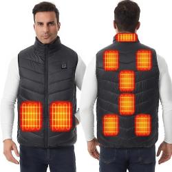 Gilet Chauffant USB 9 Zones Homme Veste Chauffante &Eacute;lectrique Lavable Id&eacute;al Chasse au Poste Battue