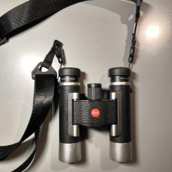 Jumelles leica ultravid 10&times;25 gain&eacute;es de cuir finition aluminium