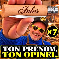 Couteau Opinel n&deg;7 inox grav&eacute; pr&eacute;nom - cadeau homme personnalis&eacute;