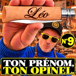 Couteau Opinel n&deg;9 inox grav&eacute; pr&eacute;nom - cadeau anniversaire personnalis&eacute;