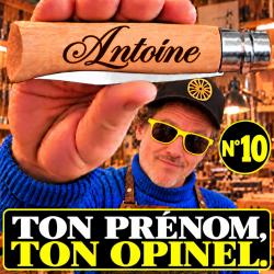 Couteau Opinel n&deg;10 inox personnalis&eacute; pr&eacute;nom - cadeau grav&eacute;