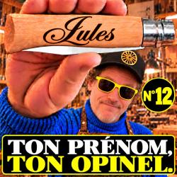 Couteau Opinel n&deg;12 inox grav&eacute; pr&eacute;nom - grande taille personnalis&eacute;