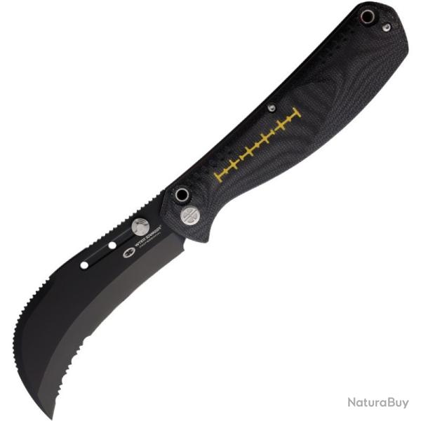 Couteau WithArmour Hortus Lame Acier VG-10 Manche Micarta Noir Pin-Lock WARHY12860BK