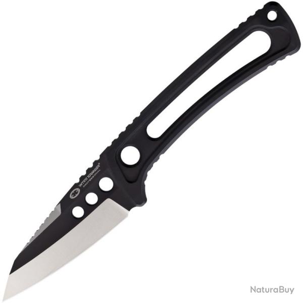 Couteau Fixe WithArmour Cobra Lame Acier VG-10 Manche Acier Noir Ajour� �tui Kydex WARFY15070BK