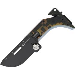 Couteau WithArmour UltraThin Lame Acier 14C28N Manche G10 Camouflage DAV Lock WAR2418CM