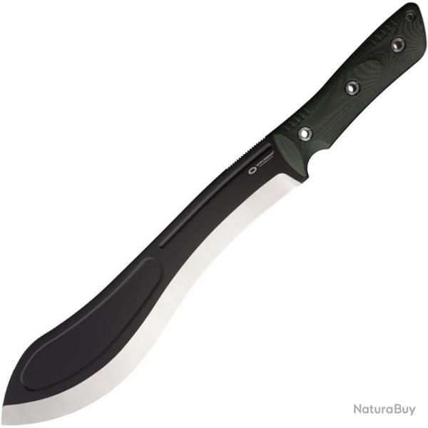 Couteau Fixe WithArmour Beluga Lame Acier 1095 Manche Micarta Vert �tui Cuir WAR2307185GN