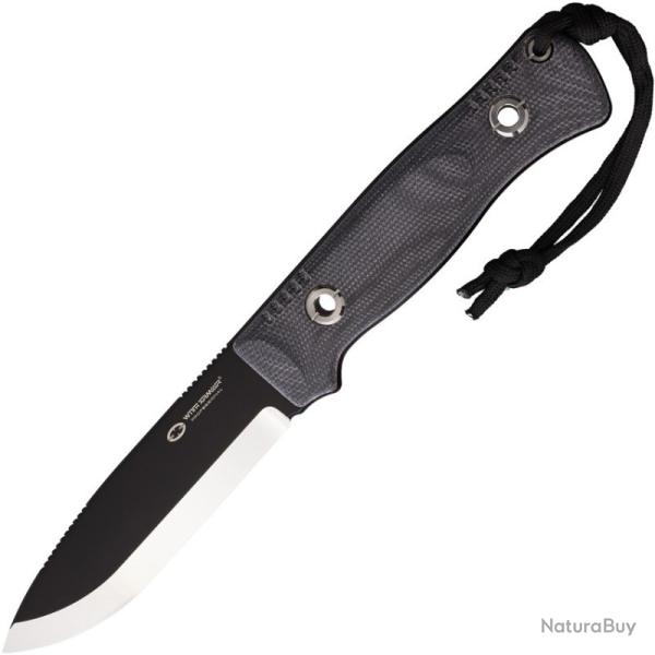 Couteau Fixe WithArmour Woodlands Lame Acier VG-10 Manche Micarta Noir �tui Cuir WAR230495BKG