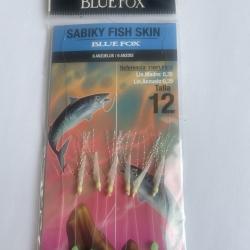 Blue Fox Sabiky Fish Skin - 6 hame&ccedil;ons n&deg;12 - 0,35 mm - Neuf 33BFLFS12