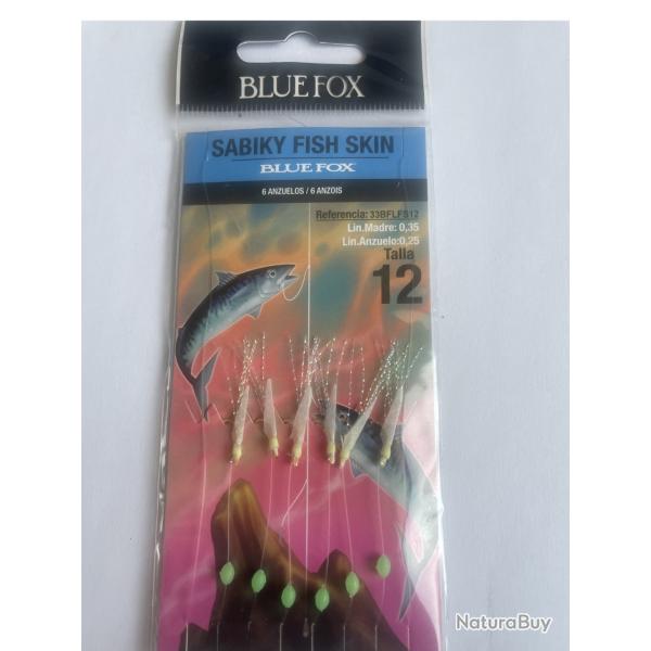 Blue Fox Sabiky Fish Skin - 6 hame�ons n�12 - 0,35 mm - Neuf 33BFLFS12