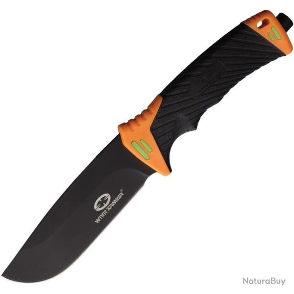 Couteau Fixe WithArmour Nightingale Lame Acier D2 Manche PP et TPR Orange �tui Polym�re WAR001OR
