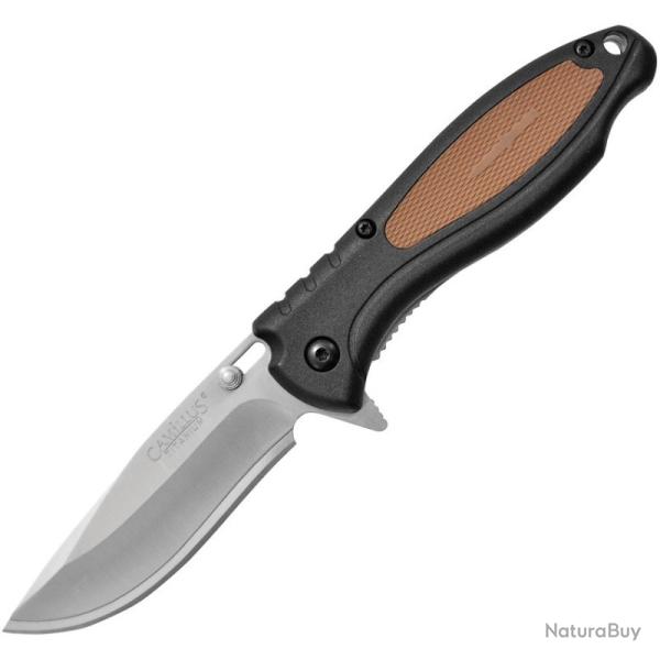 Couteau Camillus TigerSharp Lame Acier 420J2 Manche FRN Noir et Brun Linerlock CM19131