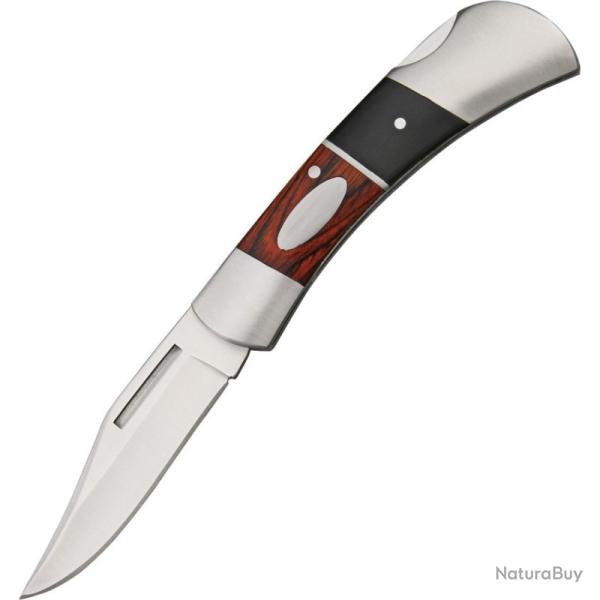 Couteau Rite Edge Wood Lockback Lame Acier Inox Manche Bois Brun/Noir Lockback CN210962PW