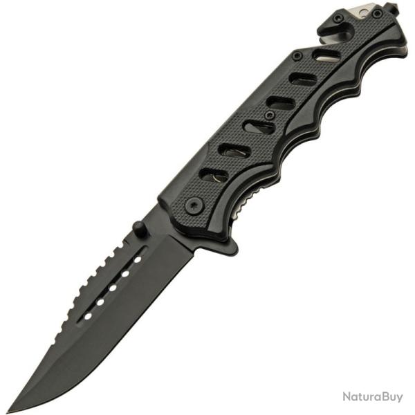 Couteau A/O Rite Edge Tactical Lame Acier Inox Manche ABS Noir Linerlock CN300553BK