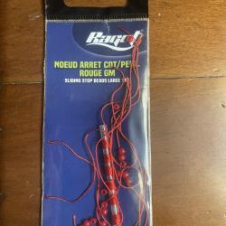 Ragot - Sliding Stop Beads Large Red - Noeud d'Arr&ecirc;t Perl Rouge GM (Blister Neuf)