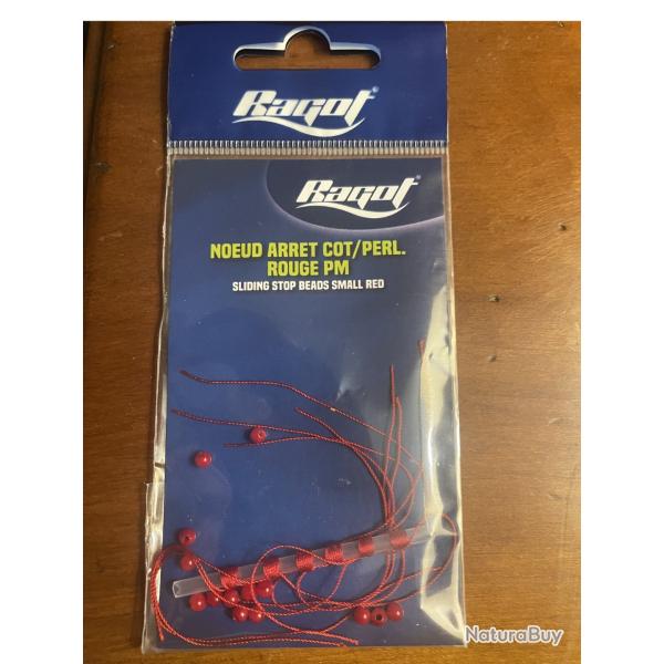 Ragot - Sliding Stop Beads Large Red - Noeud d'Arr�t Perl Rouge PM (RG695100221)