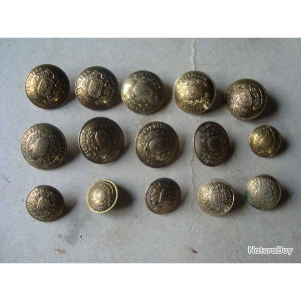 BOUTON INFIRMIER MILITAIRE  1875  1914