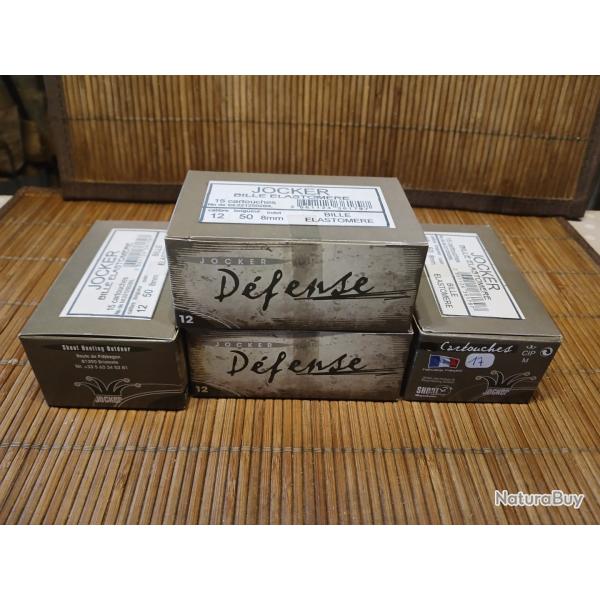 QUATRE BOITE DE JOCKER BILLE ELASTOMERE   CAL 12-50 CULOT DE 8 MM