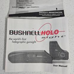 Notice et mode d'emploi bushnell holosight g&eacute;n&eacute;ration 1, en fran&ccedil;ais et anglais.