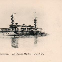 Carte postale ancienne Marine Fran&ccedil;aise Le Charles-Martel -N&deg;8957