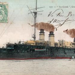Carte postale illustr&eacute;e - Croiseur cuirass&eacute; Le Cond&eacute; -N&deg;8961