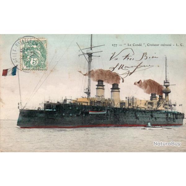 Carte postale illustr�e - Croiseur cuirass� Le Cond� -N�8961
