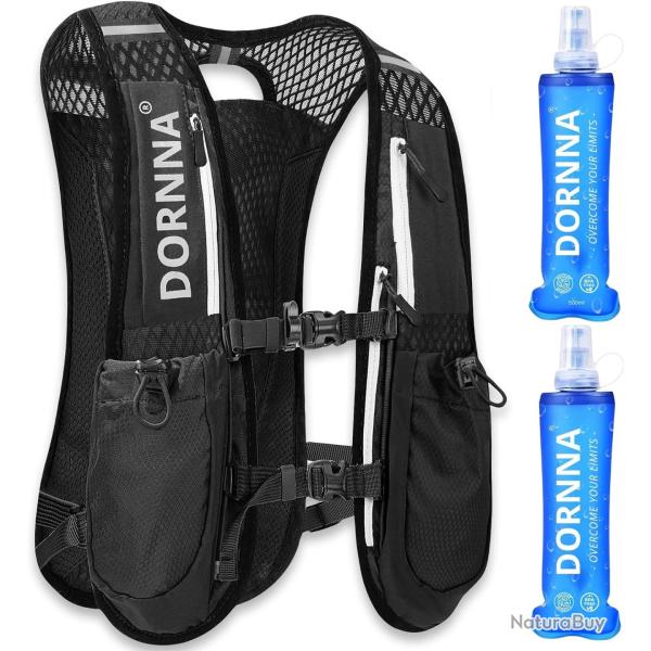 Gilet d'Hydratation Trail avec Poche � Eau 2 L et Flasque 500 ml