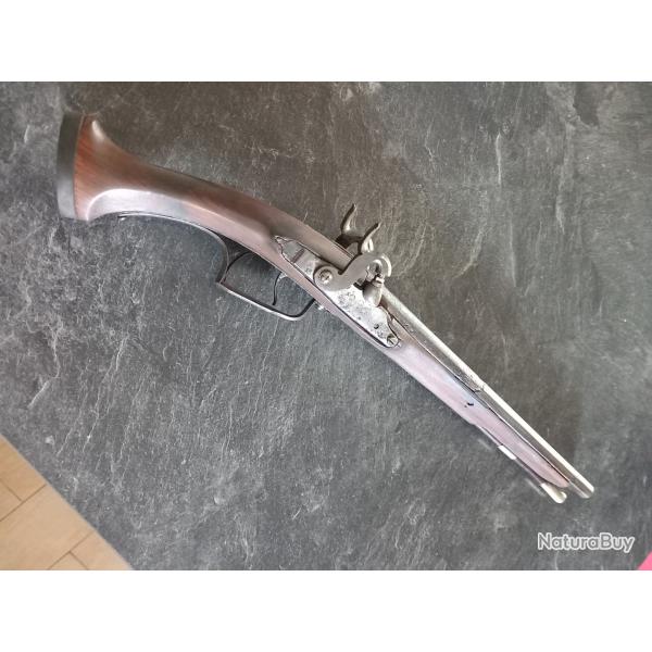vieux pistolet  double canon  a charger par le canon