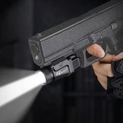 Lampe tactique pour pistolet rechargeable en USB (500 lumens) - 1� sans prix de r&eacute;serve