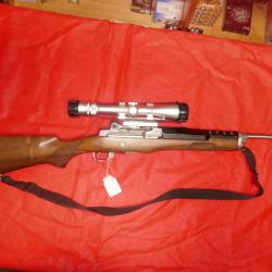 Carabine RUGER MINI 14 Inox en 223 Rem avec lunette Weaver et montage B-SQUARE