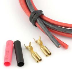 Cable &eacute;lectrique basse r&eacute;sistance 2x60cm avec connecteurs moteur