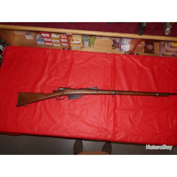 Fusil VETTERLI CARCANO 1870/87/15 en 6.5x52mm Carcano Neutralis� par goupillage du canon
