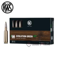 20 Munitions RWS EVO Green Sans Plomb 139gr Cal 30 R Blaser