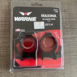 Paire de colliers amovibles WARNE Maxima QD 34mm M&eacute;dium - NEUFS / Jamais mont&eacute;s